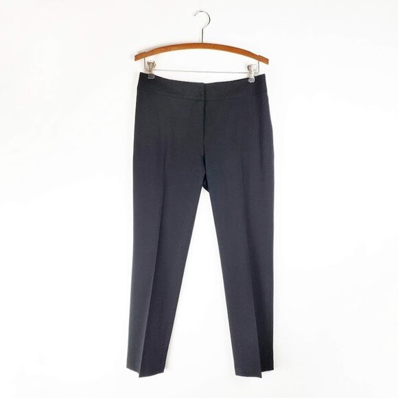 Akris Black Wool Blend Ankle Dress Pants Minimalist Classic Work Staple Size 8 - Picture 1 of 8